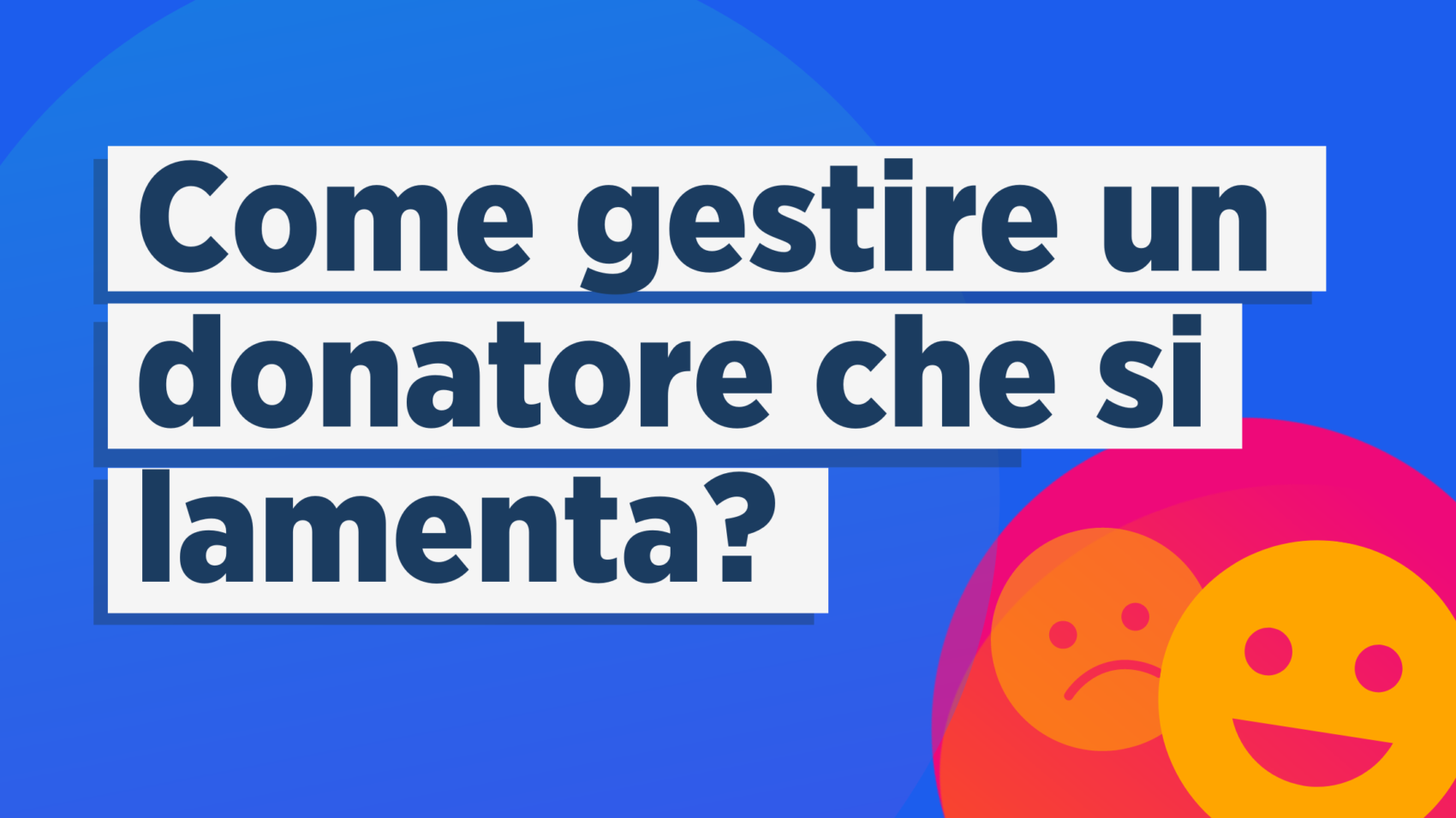 Un Donatore Che Si Lamenta Articolo