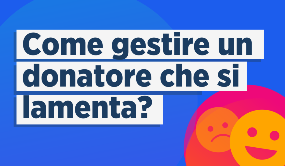Un Donatore Che Si Lamenta Articolo