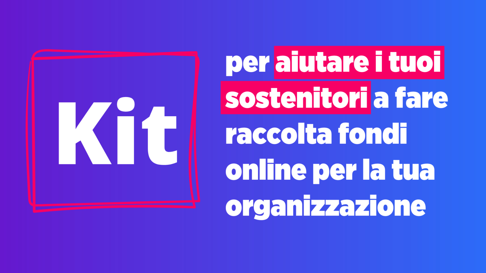 Kit Per Aiutare I Tuoi Sostenitori A Fare Raccolta Fondi Online