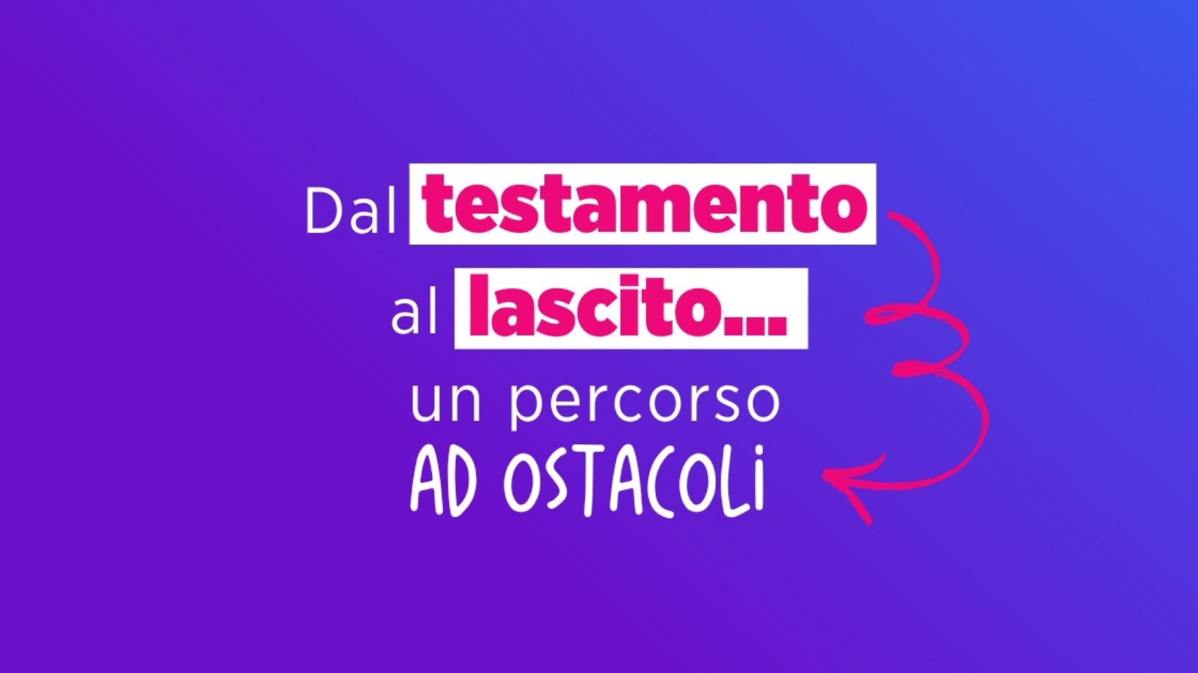 dal testamento al lascito